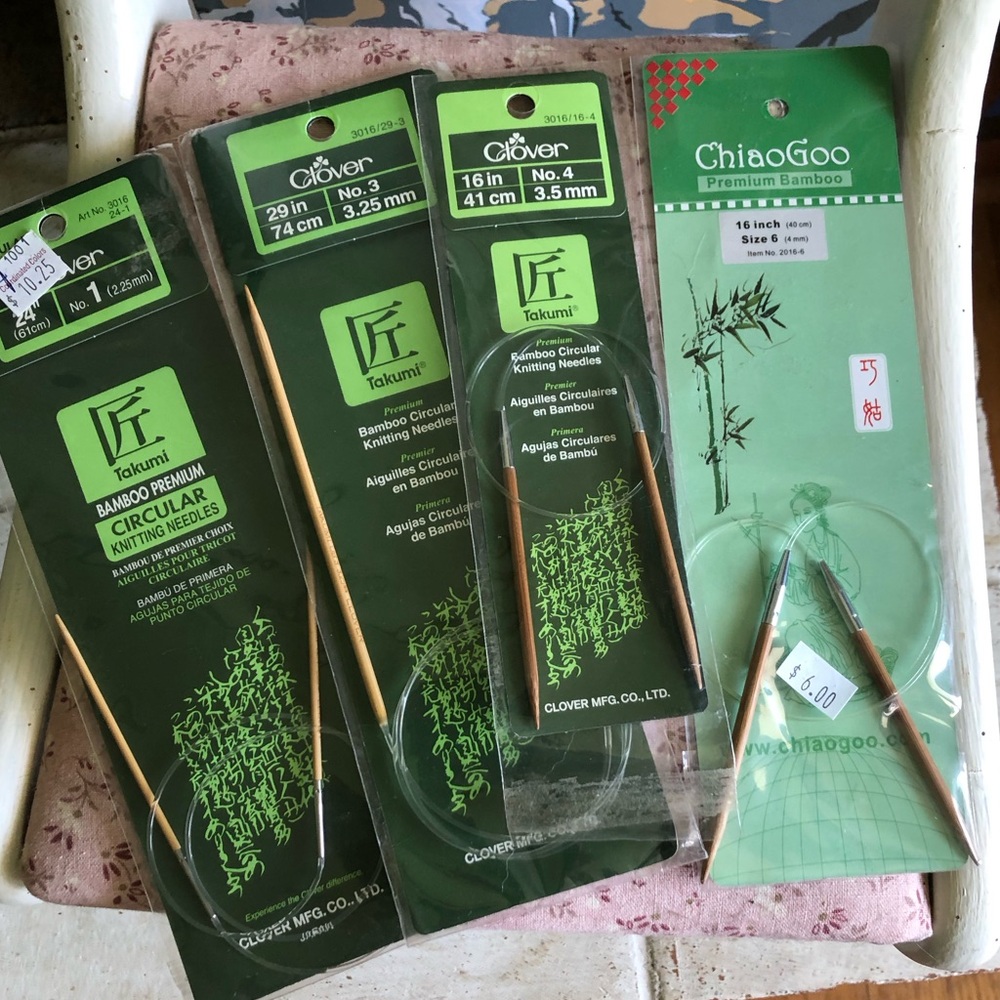 Circular bamboo needle lot